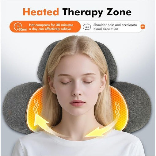 Oreiller Cervical avec Thérapie Chaleur & Massage