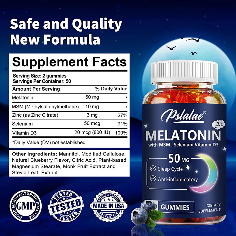 Melatonin Gummies 50mg - Favoriser le sommeil profond