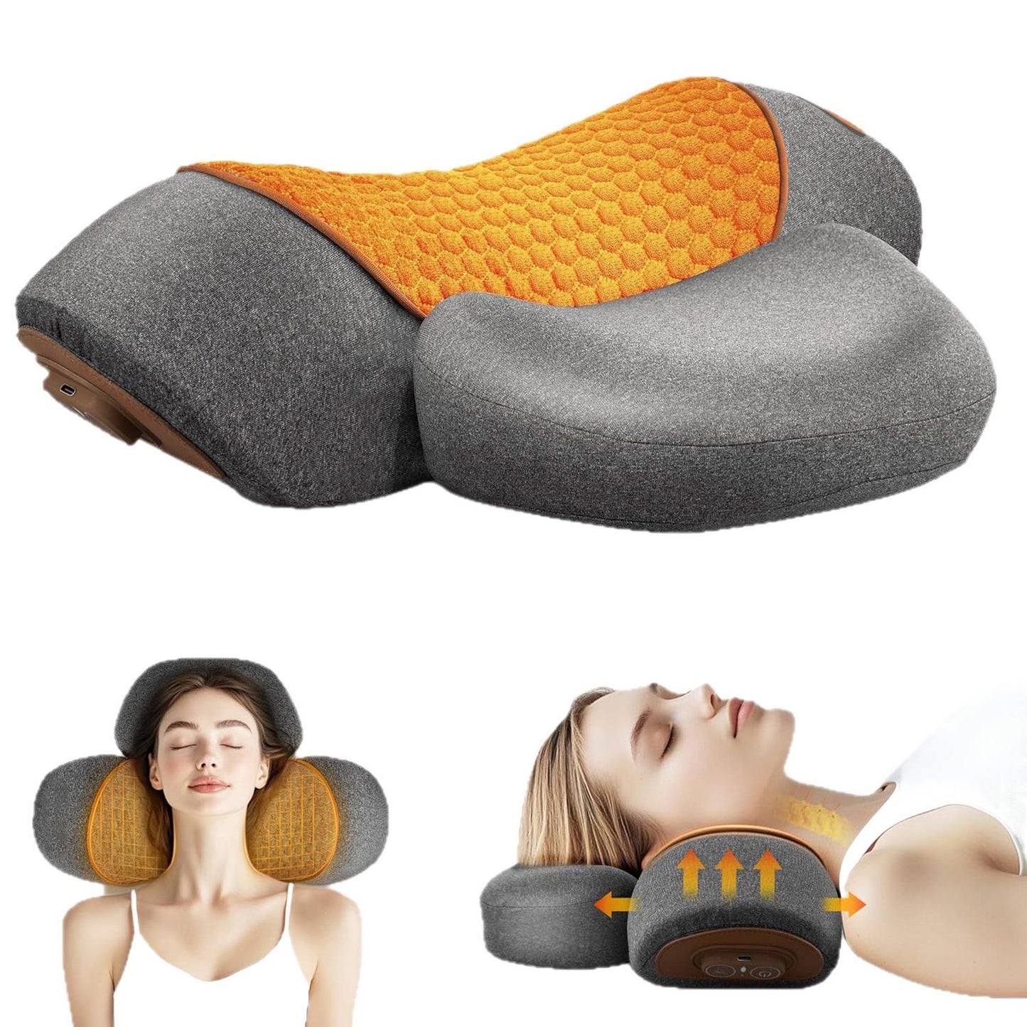 Oreiller Cervical avec Thérapie Chaleur & Massage