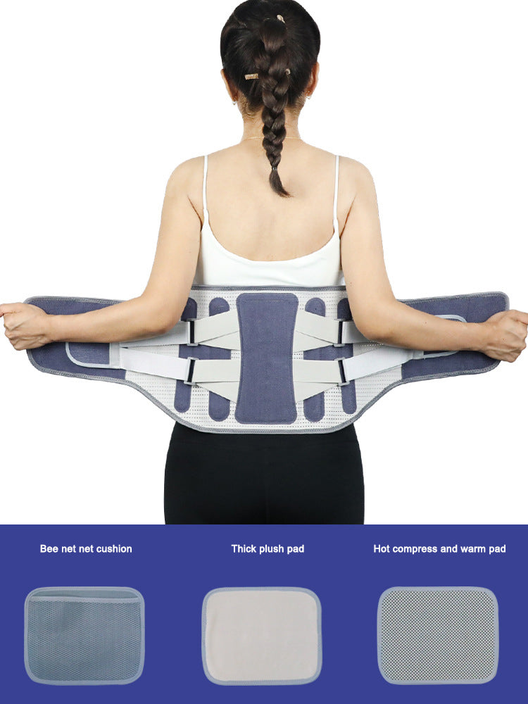 Ceinture Lombaire Réglable avec Plaques d'Acier Amovibles