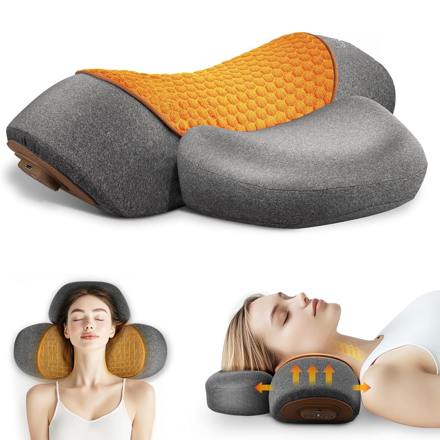 Oreiller cervical avec thérapie chaleur et massage