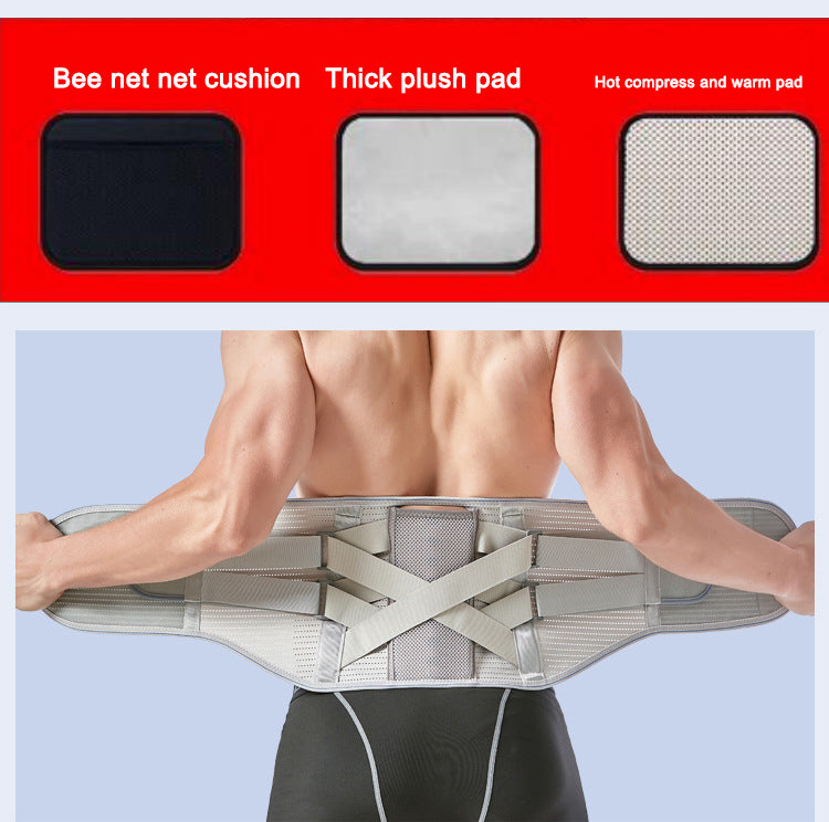 Ceinture Lombaire Respirante avec Plaques d'Acier Amovibles