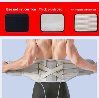 Ceinture Lombaire Respirante avec Plaques d'Acier Amovibles