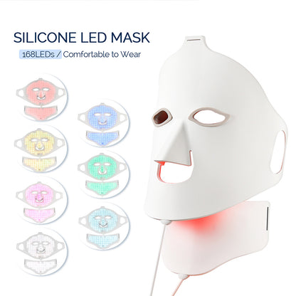 Masque Facial LED Photothérapie – Lumière Rouge & Bleue Anti-âge