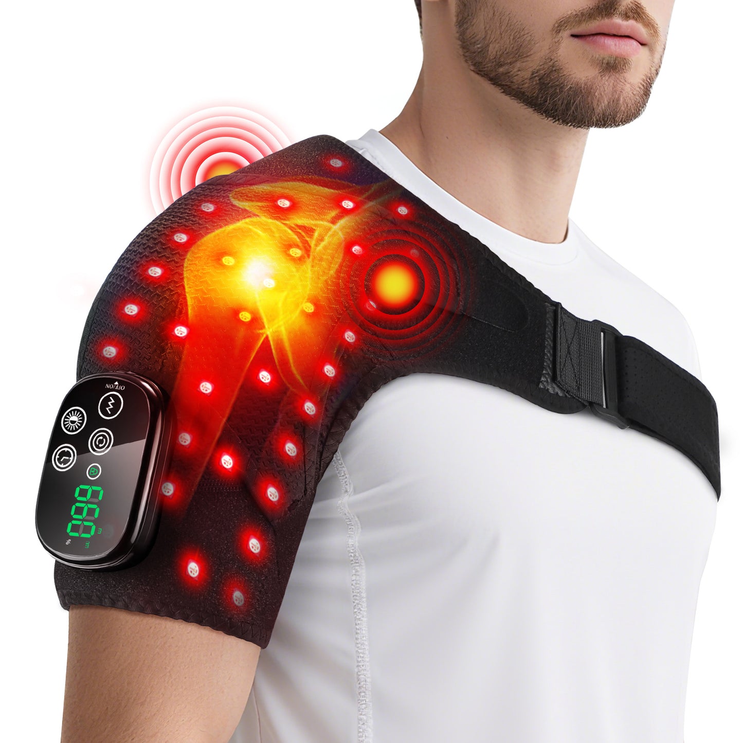 Masseur d'Épaules Chauffant écran Tactile avec Thérapie par Vibration