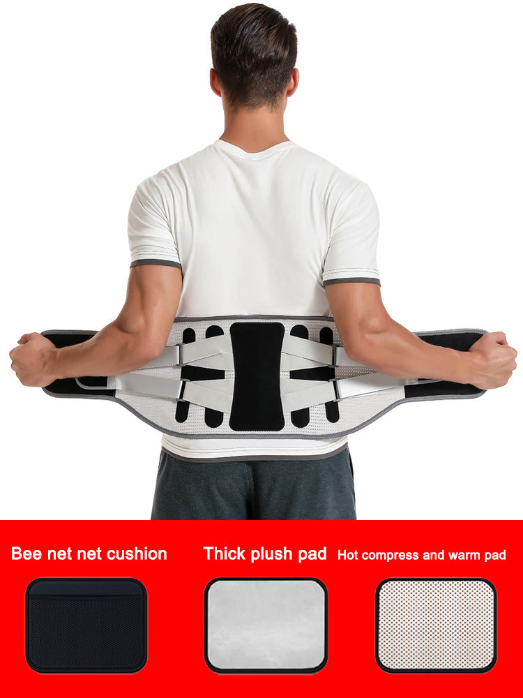 Ceinture Lombaire Réglable avec Plaques d'Acier Amovibles