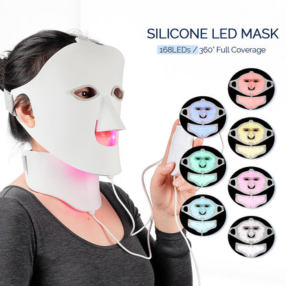Masque Facial LED Photothérapie – Lumière Rouge & Bleue Anti-âge