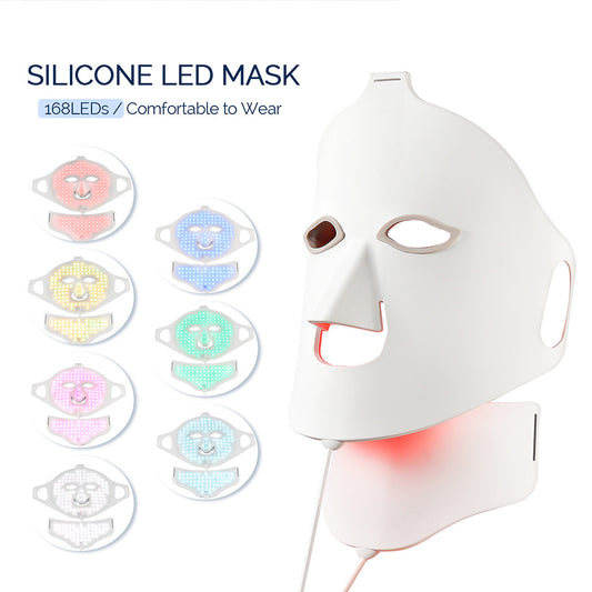 Masque facial LED photothérapie rouge et bleue