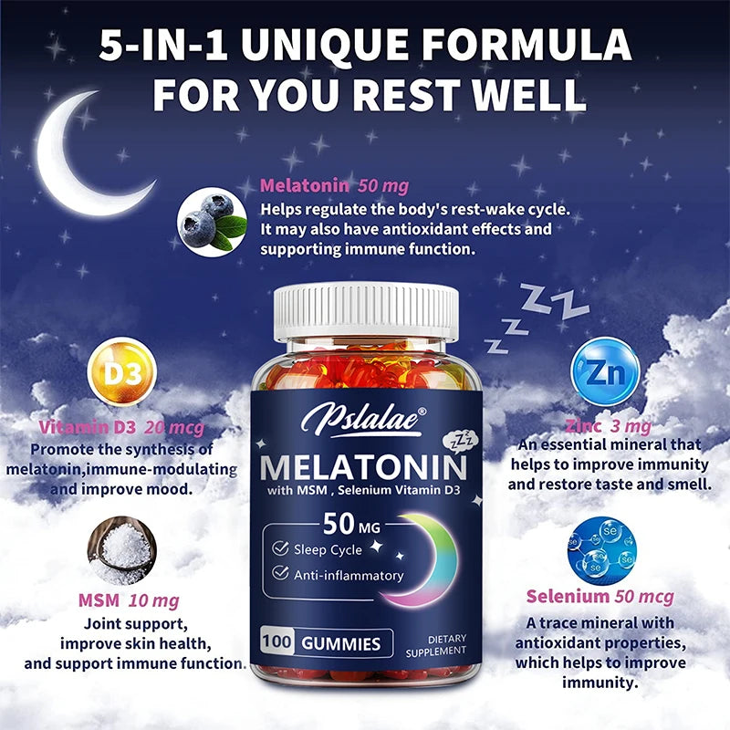 Melatonin Gummies 50mg  - Favoriser le sommeil profond