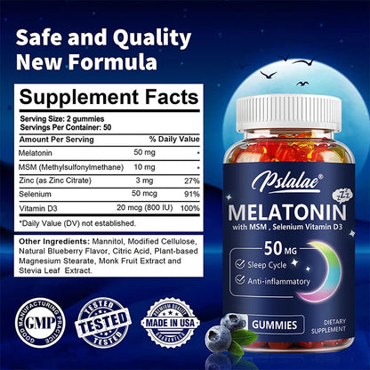 Melatonin Gummies 50mg  - Favoriser le sommeil profond